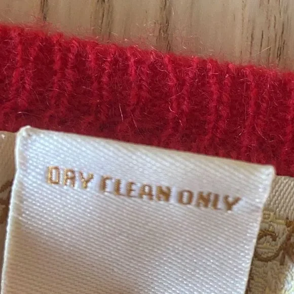 Peck & Peck Red Cashmere Sweater Women’s Petite Large - Picture 5 of 5